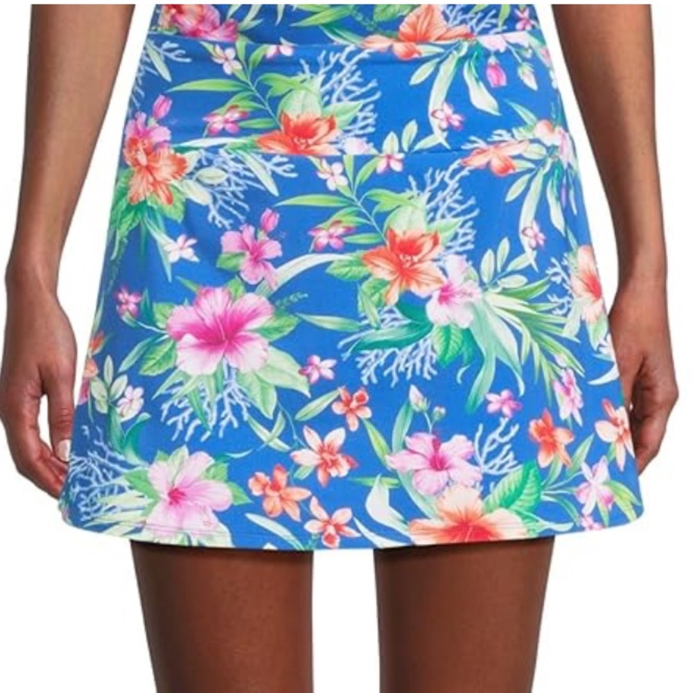 Tommy Bahama Isola Blue Floral Swim Skirt